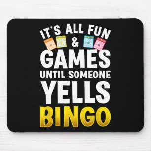 Bingo Design For Men Women Bingo Novelty Gamble Bi Mouse Pad