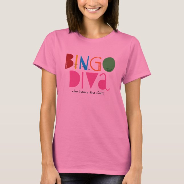 Bingo Diva Ladies Long Sleeve T-Shirt (Front)