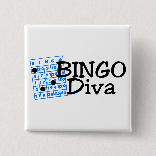 Bingo Diva Pinback Button (Front)