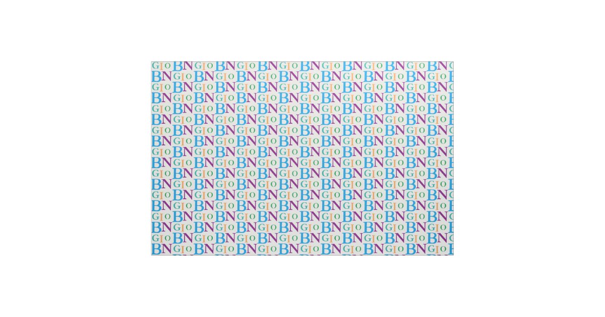 Bingo Fabric Zazzle