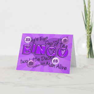 Bingo Fan Birthday Card Kelly's Eye Number One