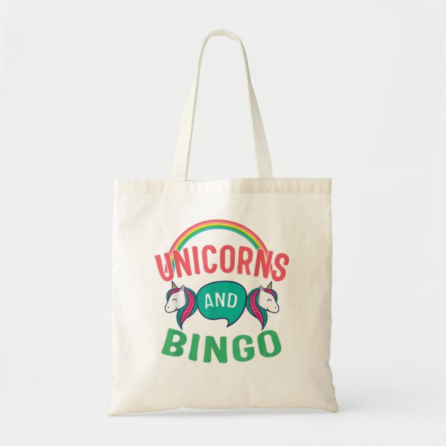 Bingo  For Funny Unicorns And Lucky Bingo 2208 Tote Bag (Front)