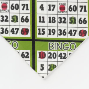 Bingo Gambling card fleece blanket
