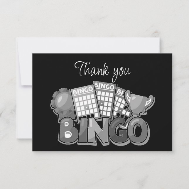 Bingo Game Game Thank you Card (Front)