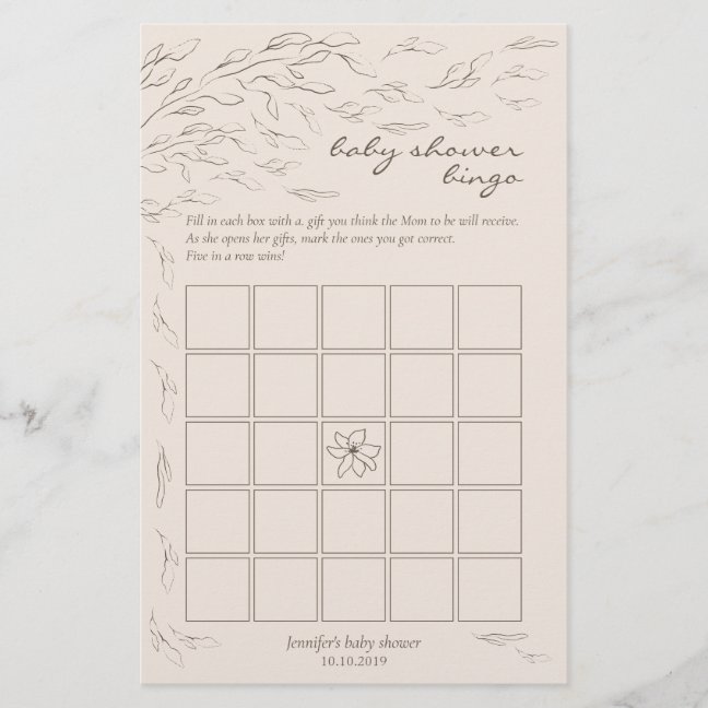 Bingo Game Little Flower Ivory