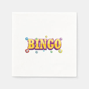 Bingo Game Lucky Player Gambler Gambling Gift Napkins