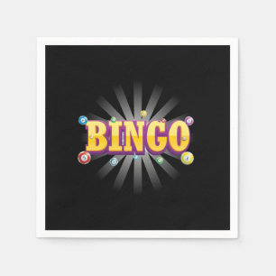 Bingo Game Lucky Player Gambler Gambling Gift Napkins