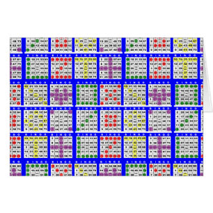 Bingo Game Patterns Large Cards