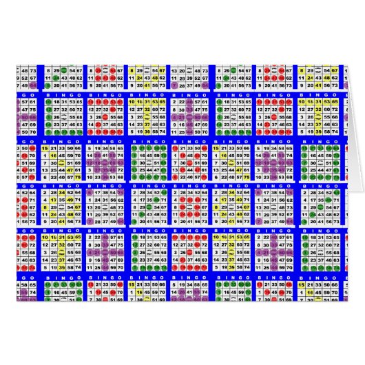 Bingo Game Patterns Large Cards (Front Horizontal)