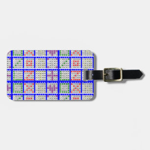 Bingo Game Patterns Large Grid Luggage Tag