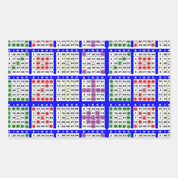 Bingo Game Patterns Large Grid Rectangular Sticker Zazzle Com