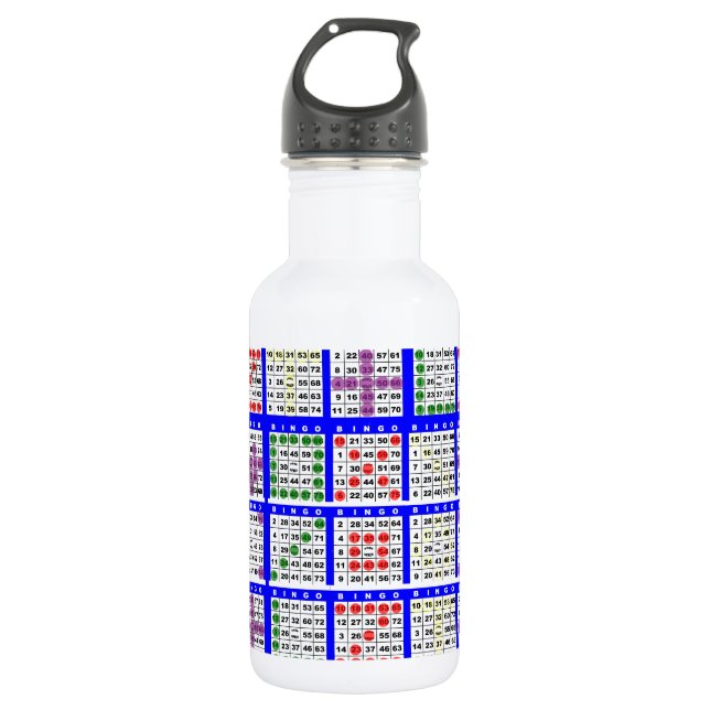 Bingo Game Patterns Large Water Bottle (Front)