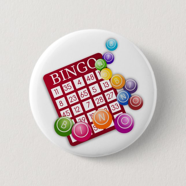 Bingo Game Pinback Button (Front)