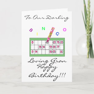 BINGO GRAN HAPPY BIRTHDAY CARD