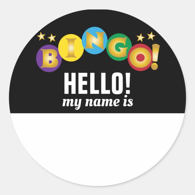 Bingo Hello Name Tag (Front)