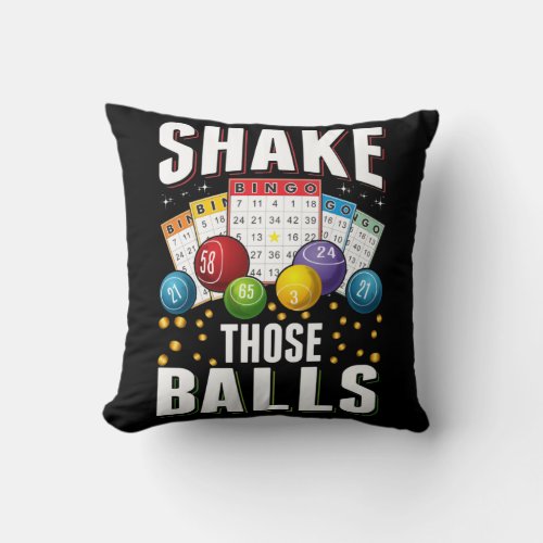 Bingo Humor Men Women Funny Bingo Player Throw Pillow