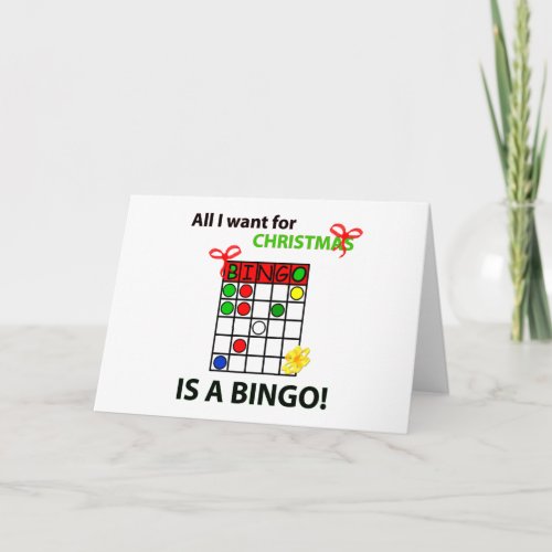 BINGO I want a bingo  for Christmas Holiday Card