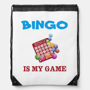 BINGO IS MY GAME DRAWSTRING BAG