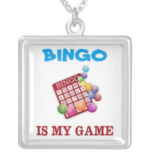 BINGO IS MY GAME SILVER PLATED NECKLACE
