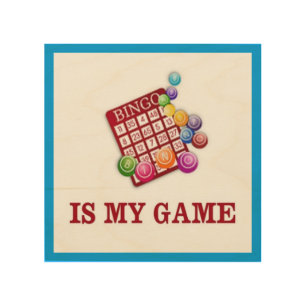 BINGO IS MY GAME WOOD WALL DECOR