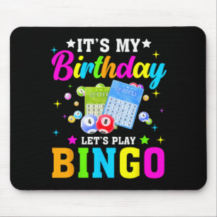Bingo It's My Birthday Let's Play Bingo Vintage Xm Mouse Pad