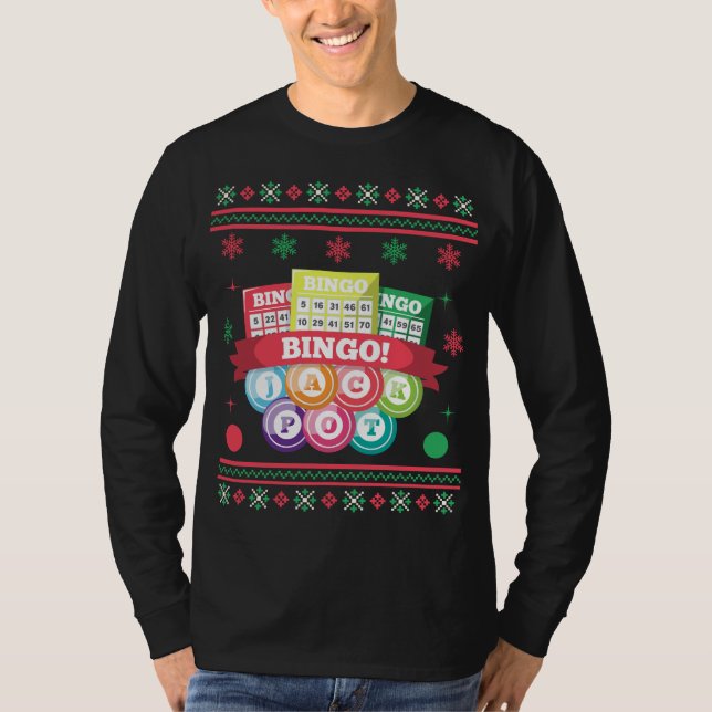 Bingo Jackpot Ugly Christmas Sweater (Front)
