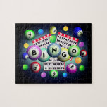 Bingo      jigsaw puzzle<br><div class="desc">Bingo design loaded with colorful bingo balls and bingo playing cards</div>