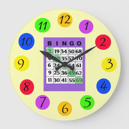 BINGO Kitchen Large Clock