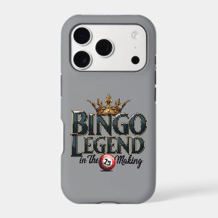Bingo Legend Crowned in Gold Retro Typography iPhone 17 Pro Case