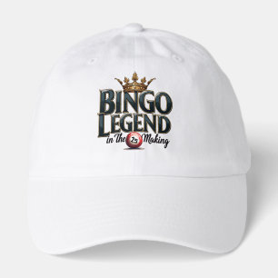 Bingo Legend Crowned in Gold Retro Typography Hat