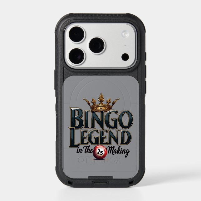 Bingo Legend Crowned in Gold Retro Typography Otterbox iPhone Case (Back)
