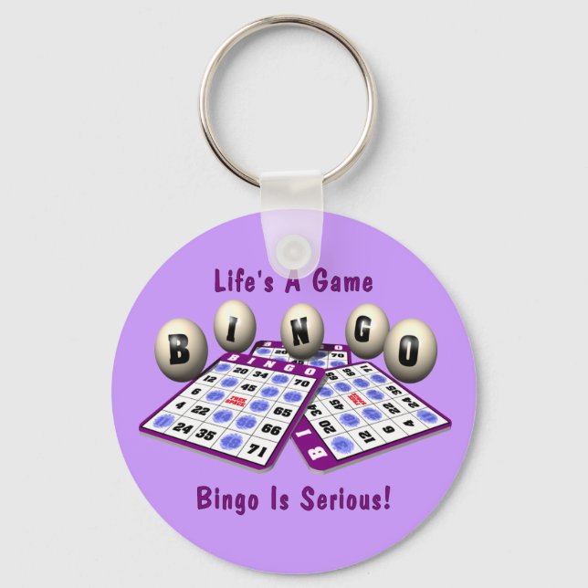 Bingo: Life's A Game Keychain (Front)