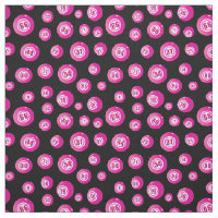 Bingo Lover Pink Bingo Balls Pattern on Black