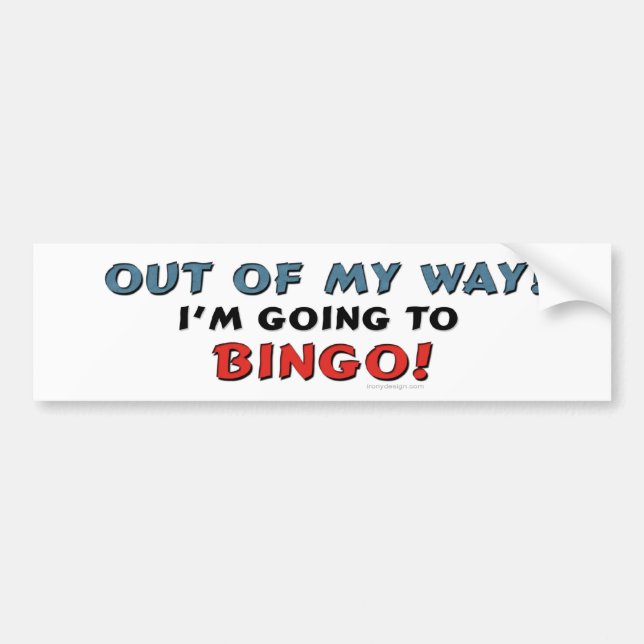 Bingo Lovers Bumper Sticker (Front)