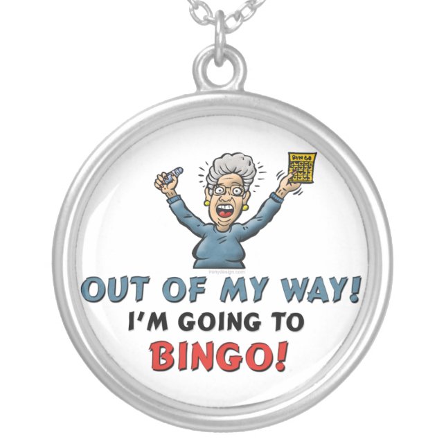 Bingo Lovers Silver Plated Necklace (Front)