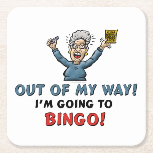 Bingo Lovers Square Paper Coaster