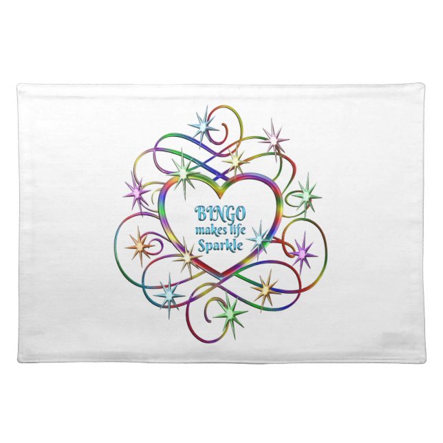 Bingo Makes Life Sparkle Cloth Placemat (Front)