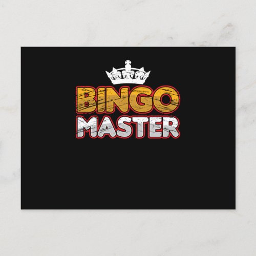 Bingo Master Lucky Game Player Gambling Gambler Gi Postcard