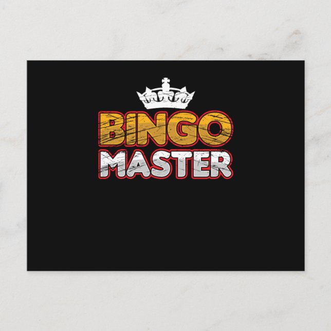 Bingo Master Lucky Game Player Gambling Gambler Gi Postcard (Front)