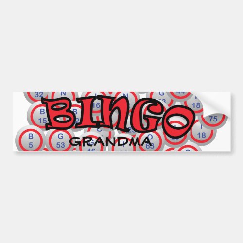 Bingo Name over Bingo Balls Bumper Sticker