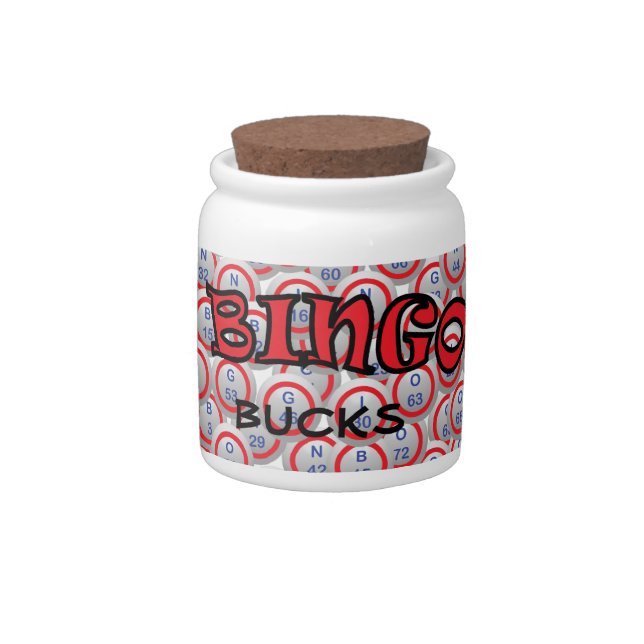 Bingo "Name" over Bingo Balls Candy Jar (Right)