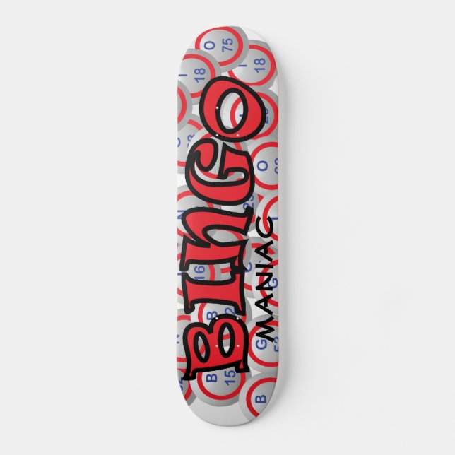 Bingo "Name" over Bingo Balls Skateboard Deck (Front)