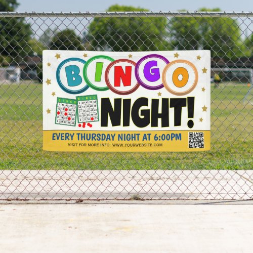 Bingo Night Banner with qr code