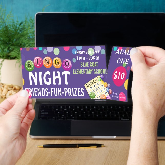 Bingo Night Fundraiser Event Ticket Invitation (Insitu (HandHeld))