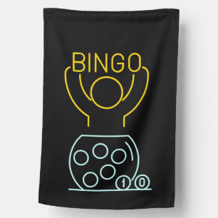 Bingo Night Neon Line Art   House Flag