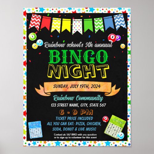 Bingo night template poster
