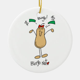 Bingo Nut T-shirts and Gifts Ceramic Ornament