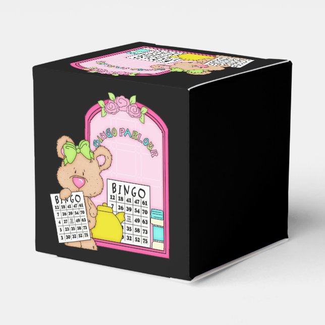 Bingo Parlor Bear Favor box (Back Side)