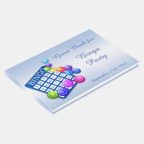 Bingo Party Blue Guest Book