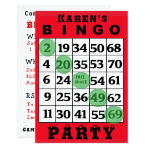 Bingo Party Invitations 3